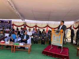 सशस्त्र प्रहरी बलको फ्युल सेन्टरमा निर्माण गरिएको विद्युतीय चार्जिङ स्टेसनको उद्घाटन
