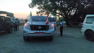 नम्बर फेरेर सरकारी गाडी दुरुपयोग गर्ने मन्त्री चौधरीको गाडी तानियो