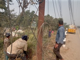 पोलका तार हटाउन सिद्धार्थनगरको सात दिने अल्टिमेटम