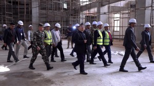 मन्त्री इङ्नाम र अध्यक्ष दाहालसहितको टोलीद्वारा निर्माणाधिन संसद भवनको अवलोकन