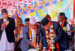 अध्यक्ष प्रचण्डद्वारा गोरखाको सहिद लखन गाउँपालिका भवनको उद्घाटन