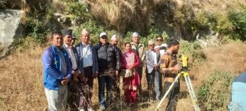  बाजुराको दानसाँघु खोलामा बेलिब्रिज पुल निर्माणका लागि शिलान्यास