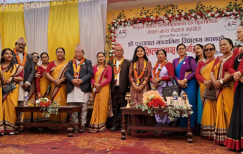 मोरङको पञ्चायत माविको भवन निर्माणका लागि शिलान्यास