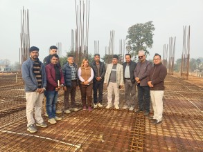 बर्दघाटमा ट्रमा सेन्टर निर्माण तीव्र, विनोद चौधरीद्वारा स्थलगत अनुगमन