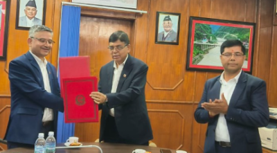 पूर्वाधारमन्त्री दाहाल र सचिव शर्माबीच कार्यसम्पादन सम्झौता, लक्ष्य र योजना तर्जुमा गर्न मन्त्रीको निर्देशन