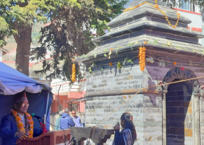 जुम्लाको चन्दननाथमा गणेश मन्दिर निर्माण, ललितपुरका मेयरले गरे उद्घाटन