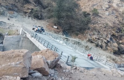 बाजुराको अनाई खोलामा निर्माणाधीन पक्की पुलको भौतिक प्रगति ९० प्रतिशत