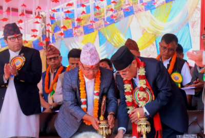 अध्यक्ष प्रचण्डद्वारा गोरखाको सहिद लखन गाउँपालिका भवनको उद्घाटन