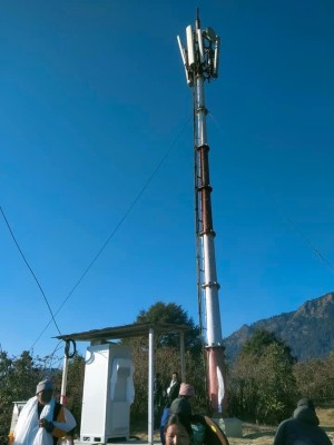 भोटेकोशीको बगाममा टेलिकमको टावर, पहिलोपटक फोन र इन्टरनेटको सेवा  