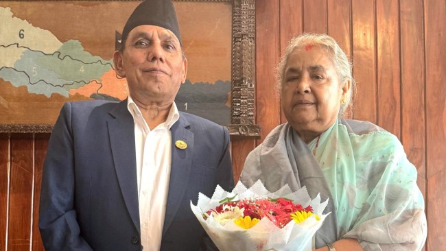 प्रधानमन्त्री कार्की र राष्ट्रियसभा अध्यक्ष दाहालबीच भेटवार्ता