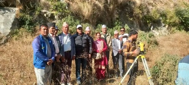  बाजुराको दानसाँघु खोलामा बेलिब्रिज पुल निर्माणका लागि शिलान्यास