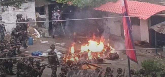 नेपालगन्ज कारागारमा कैदीले गरे आगजनी, सेनाले चलायाे गोली