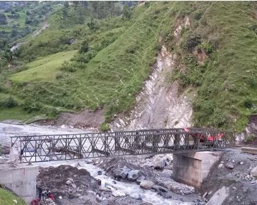 कोटिलामा कर्णाली नदीमाथि बेलिब्रिज निर्माण