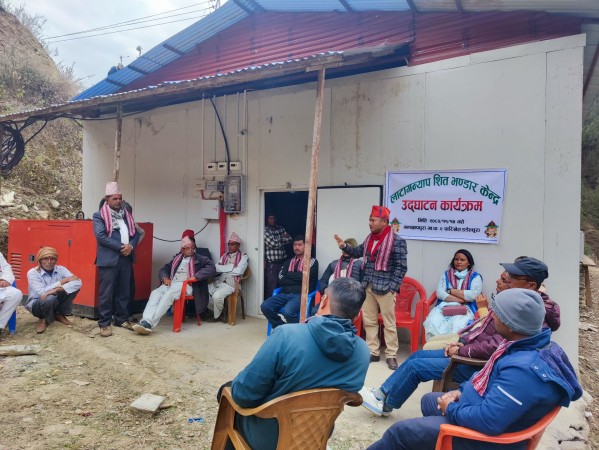 गन्यापधुरामा ४६ लाखमा शितभण्डार निर्माण, अध्यक्ष कार्कीद्वारा उद्घाटन