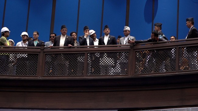 सभामुखले गरे नयाँ संसद भवनको अवलोकन (तस्बिर)