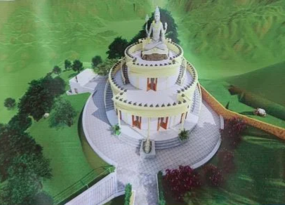 बाग्लुङको डोय पहाड ‘ब्लु हिल’मा धार्मिक–पर्यटकीय पूर्वाधार निर्माण तीव्र