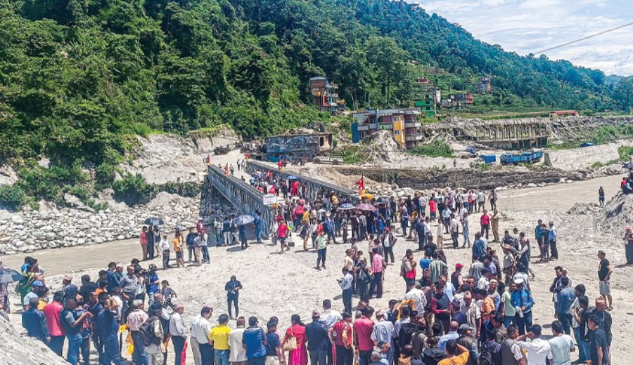 ४ स्थानीय तह जोड्ने इन्द्रावती नदीमा बेलिब्रिज निर्माण सम्पन्न