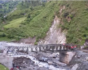 कोटिलामा कर्णाली नदीमाथि बेलिब्रिज निर्माण
