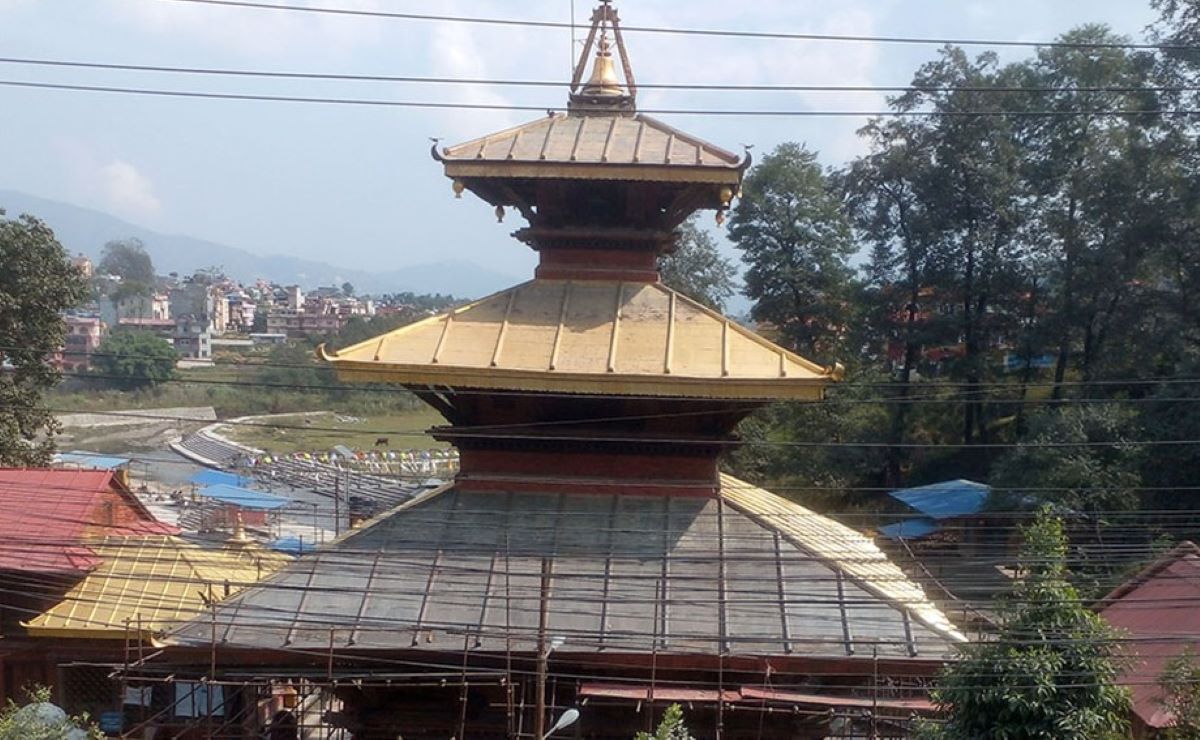 गोकर्णेश्वर महादेव मन्दिरमा सुनको छाना लेपन कार्य ४ वर्षदेखि अलपत्र