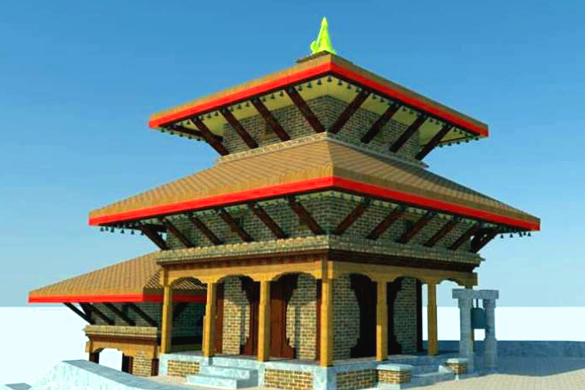 बाराको जीतपुरमा मन्दिर निर्माण हुँदै
