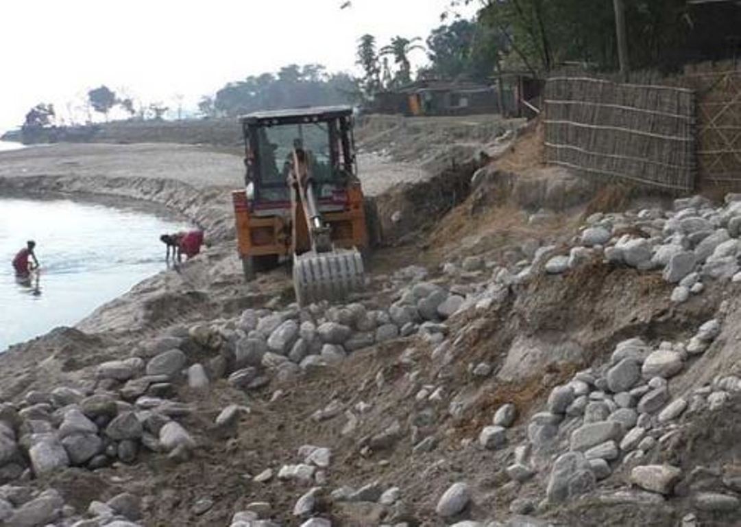 मेची नदी तटबन्धमा भारतीय एसएसबीको अवरोध