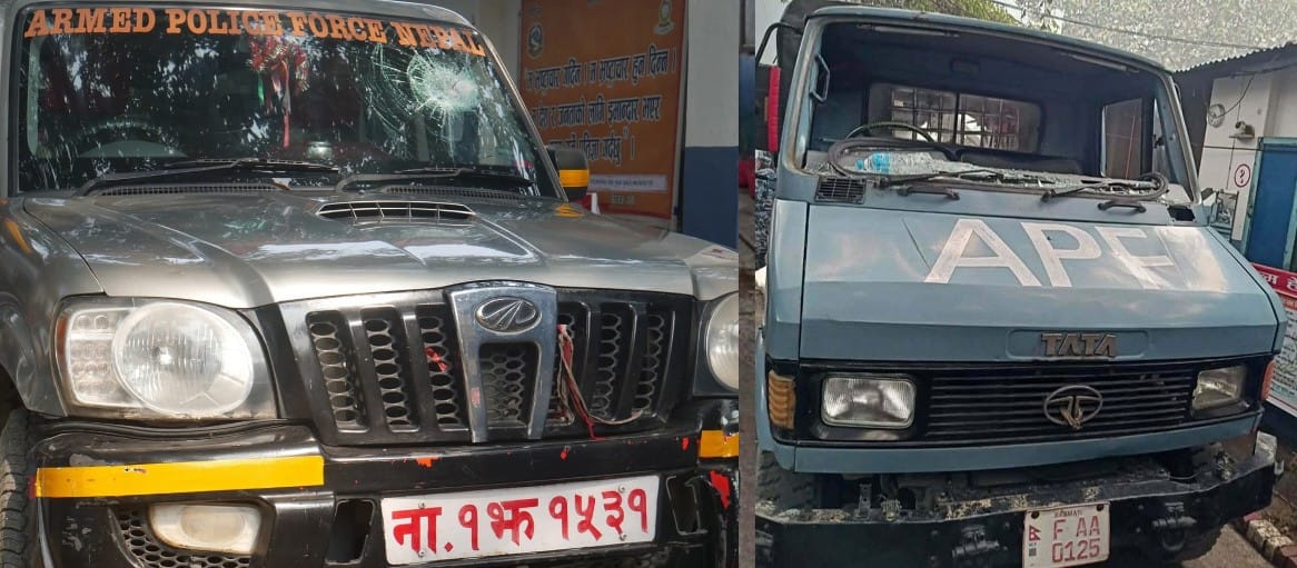 वीरगञ्जमा अवैध गोदाममा छापा मार्दा आक्रमण : तीन सशस्त्र प्रहरी घाइते, गाडीमा क्षति