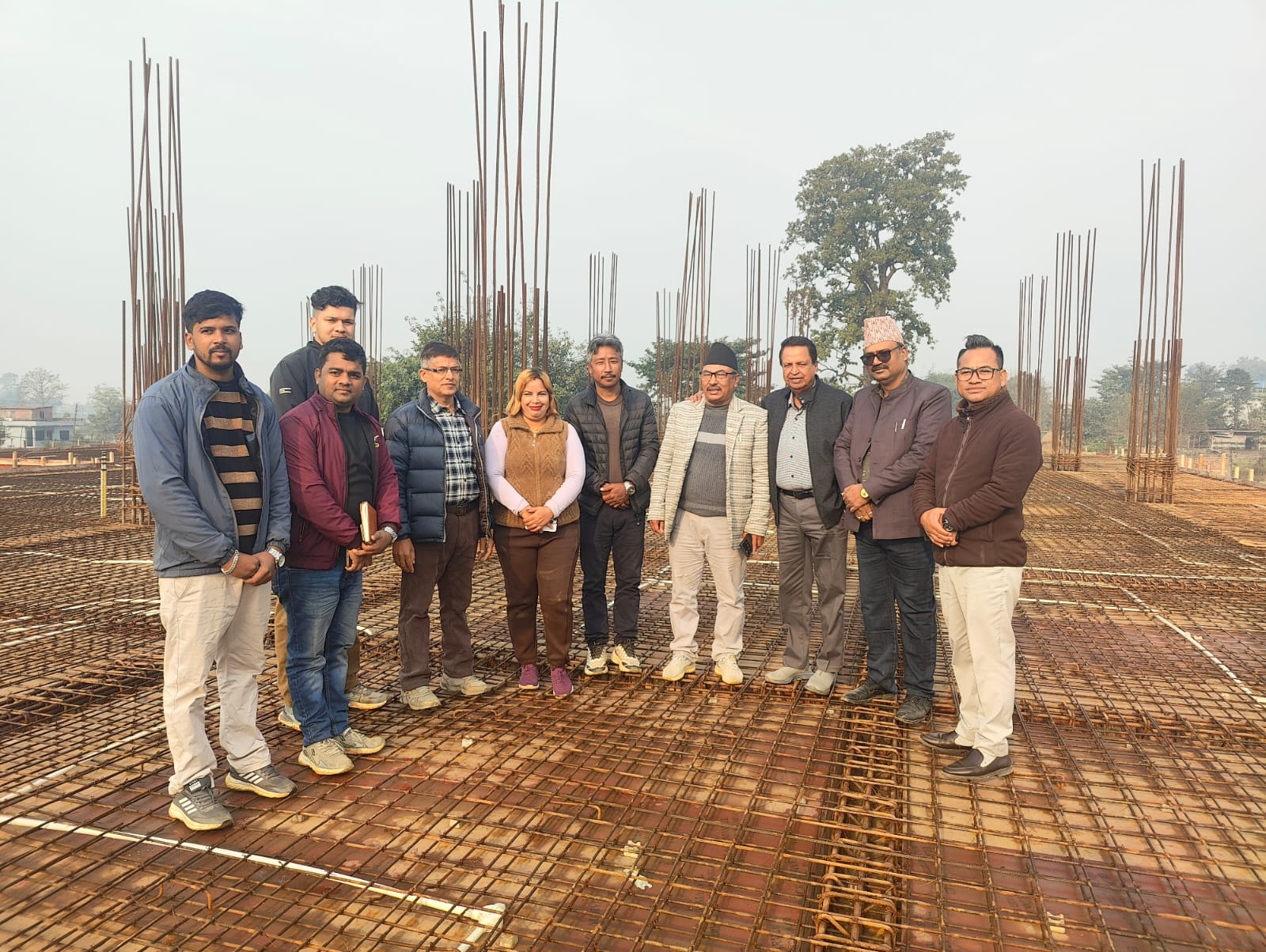 बर्दघाटमा ट्रमा सेन्टर निर्माण तीव्र, विनोद चौधरीद्वारा स्थलगत अनुगमन