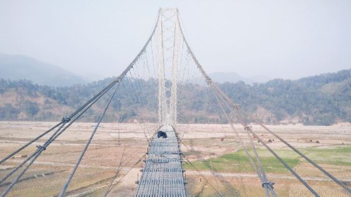 माईखोलामा झोलुंगे पुल निर्माण कार्य अन्तिम चरणमा