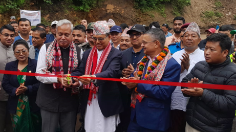पुवाखोलामा बेलिब्रिज जडान, भौतिक पूर्वाधारमन्त्रीद्वारा उद्घाटन